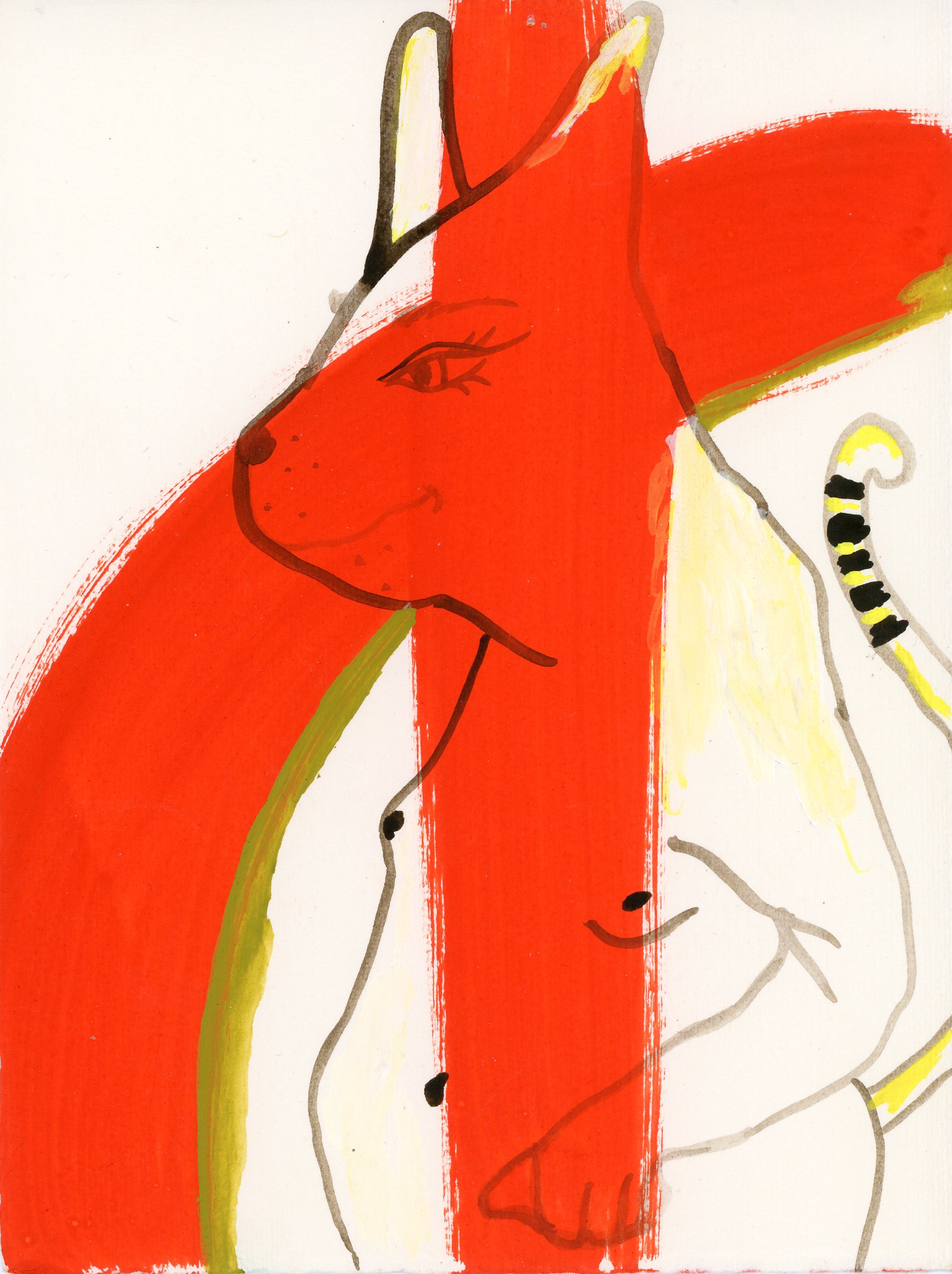 Cat glyph. Painting.