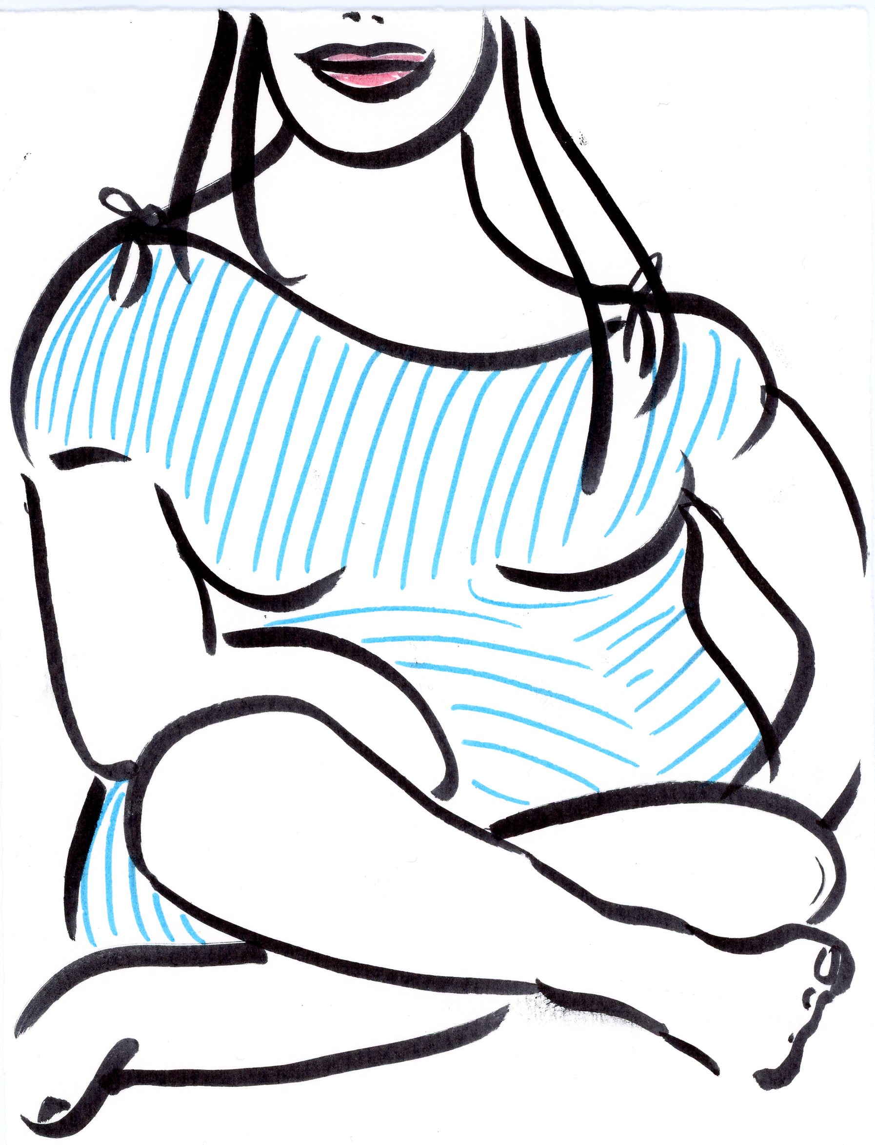 Health illustraton for Grok Nation. Brushpen.